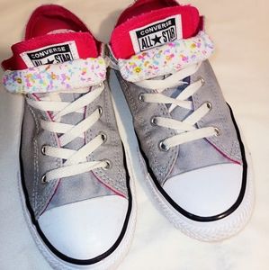 Girls Converse Double Tongue Chuck Taylors